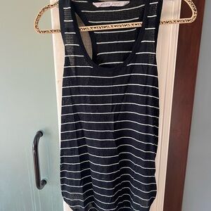 Athleta Black and White Mesh Detail tank top